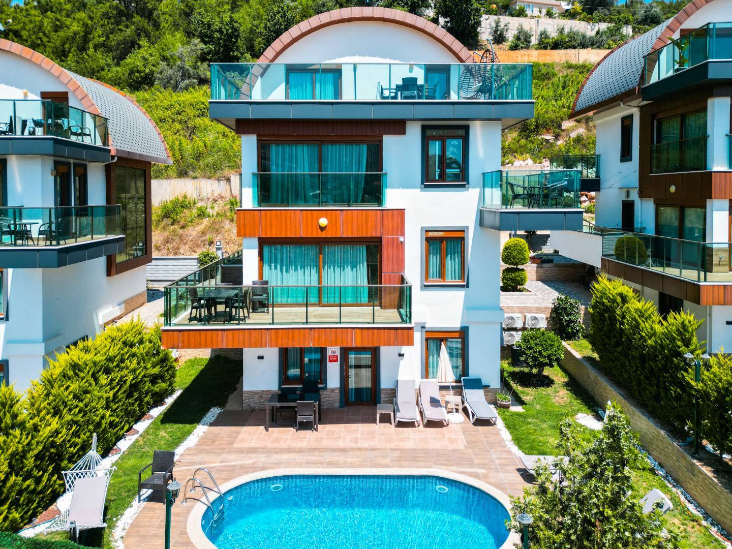 Alanya'da Muhteşem Deniz Manzaralı, Özel Havuzlu, Geniş Villa 46461