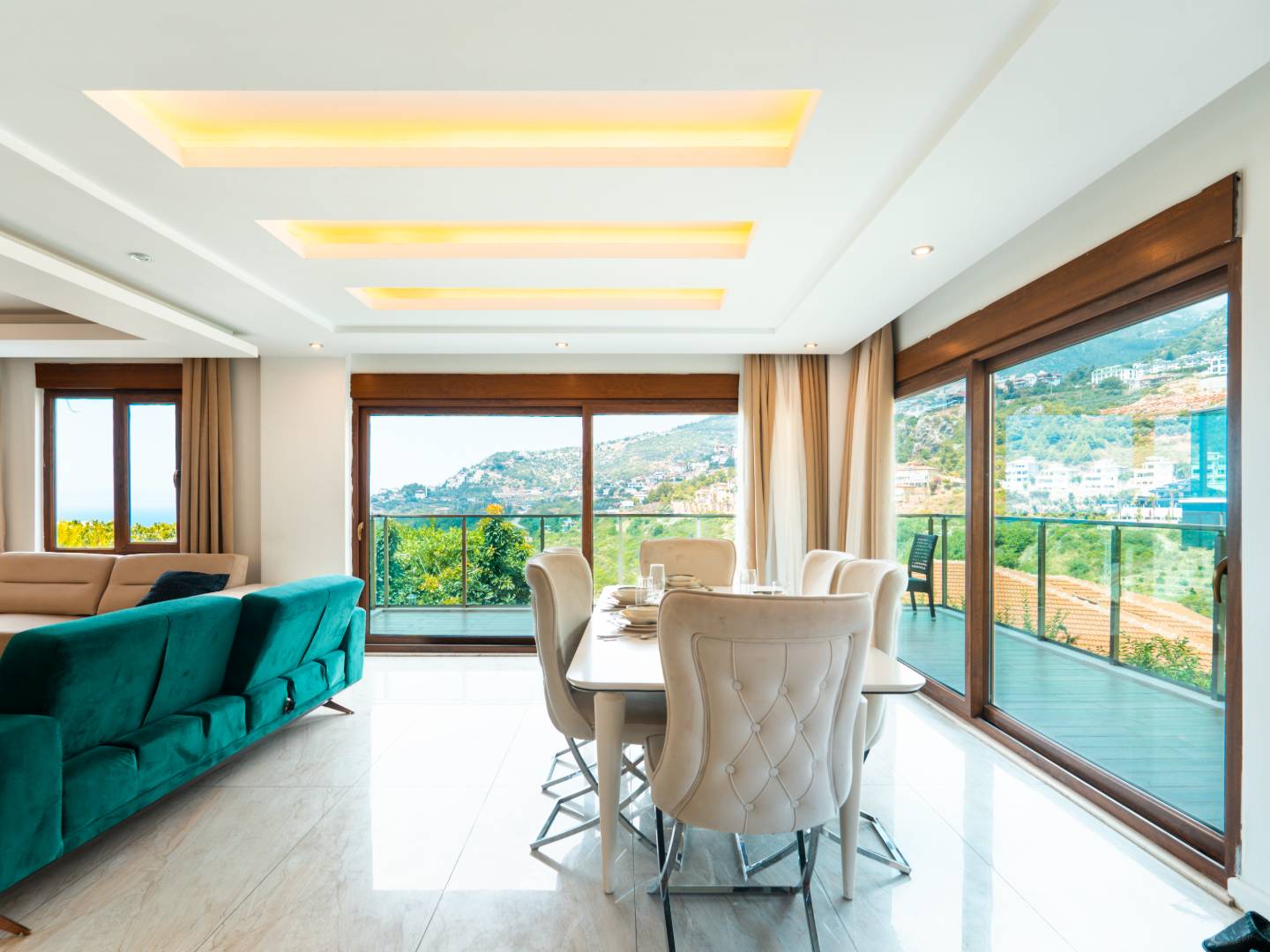 Alanya'da Muhteşem Deniz Manzaralı, Özel Havuzlu, Geniş Villa 46461 — 6