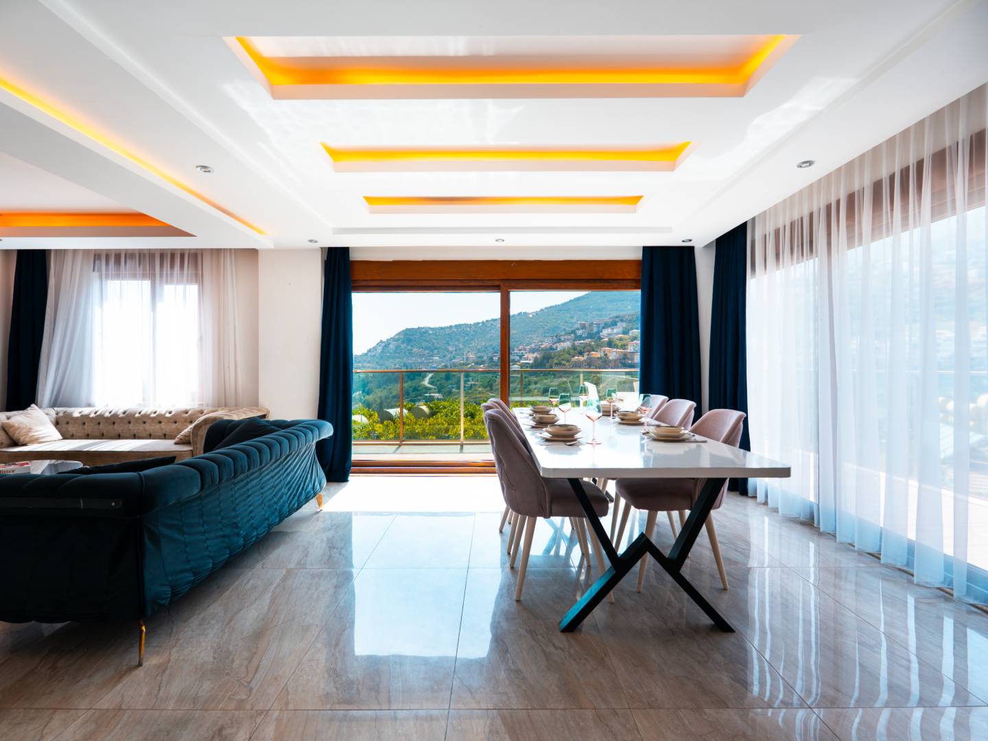Alanya'da Muhteşem Deniz Manzaralı, Özel Havuzlu, Geniş Villa 46462 — 6