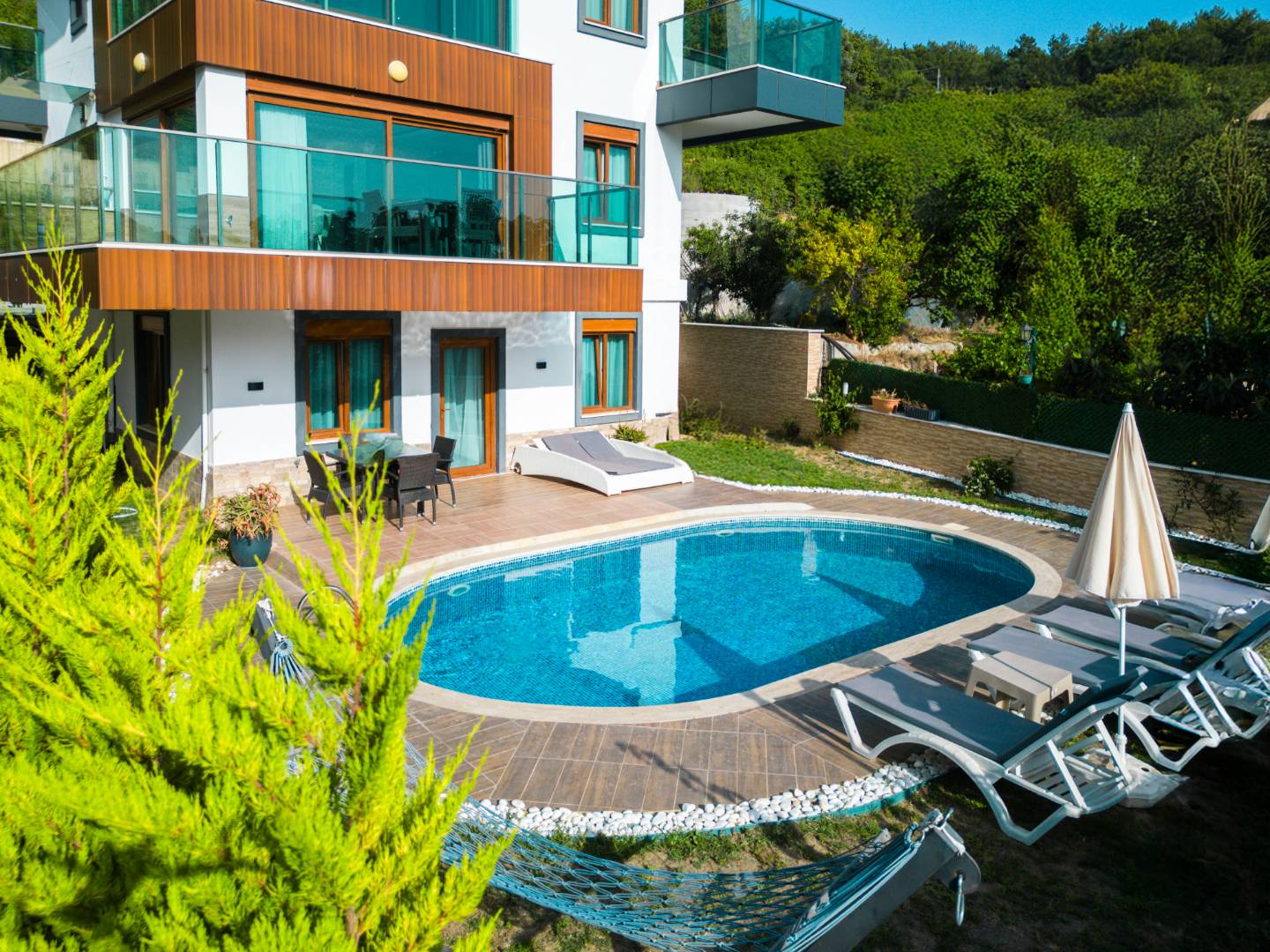 Antalya Alanya'da Deniz Manzaralı, Özel Havuzlu, 12 Kişilik Villa 35828 — 2