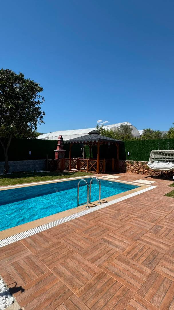 Antalya Konyaaltı'nda Sakin Konumda, Özel Isıtmalı Havuzlu, Modern Bungalov 46172 — 7