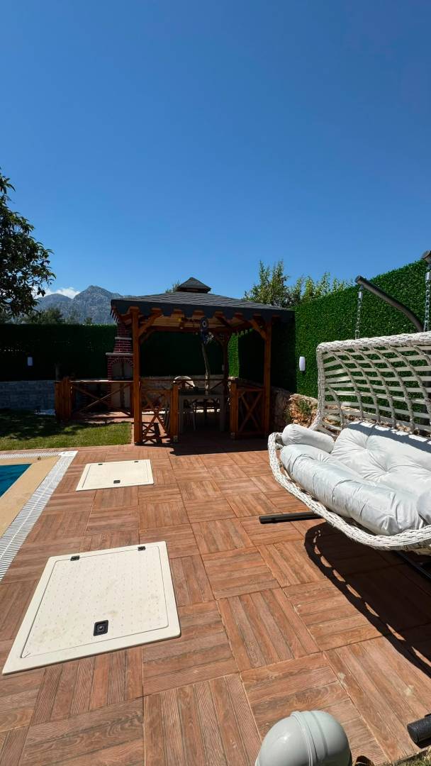 Antalya Konyaaltı'nda Sakin Konumda, Özel Isıtmalı Havuzlu, Modern Bungalov 46172 — 8