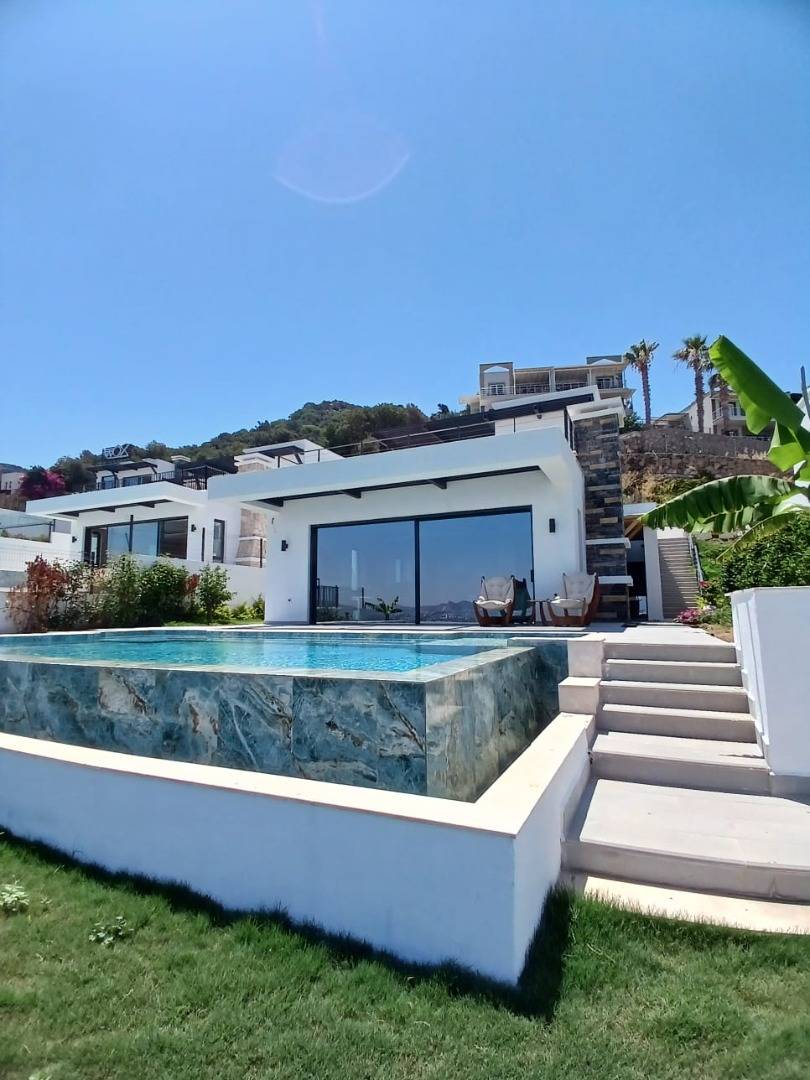 Bodrum Geriş'de Enfes Deniz Manzaralı, Özel Havuzlu, Konforlu Villa 45746 - 1