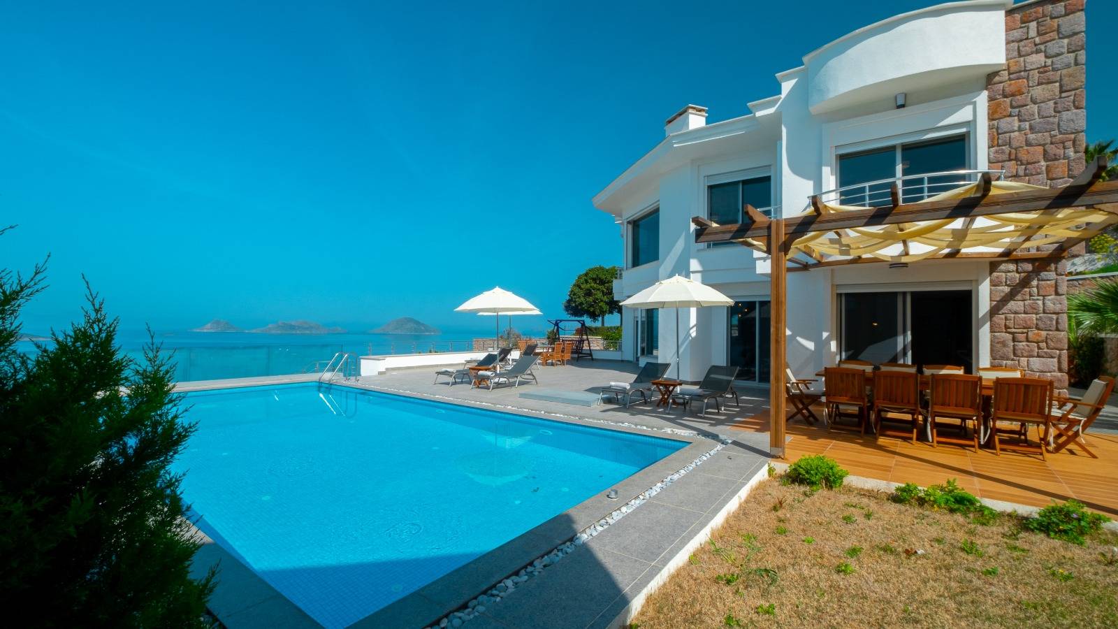 Bodrum Turgutreis'de Muhteşem Deniz Manzaralı, Özel Havuzlu, Lüks Villa 46129 — 4