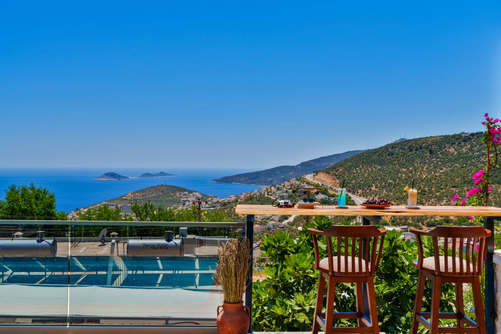 Kaş Kördere'de Enfes Deniz Manzaralı, Özel Havuzlu, 1+1 Villa 46067 — 6