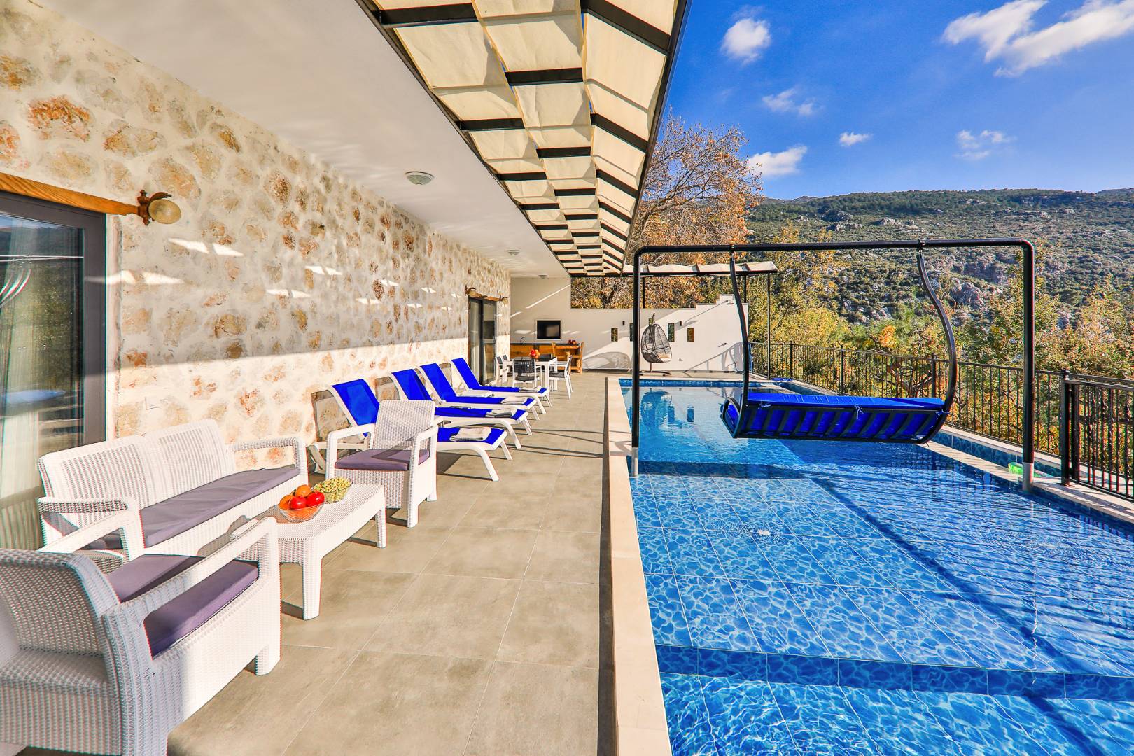 Kaş İslamlar'da Enfes Doğa Manzaralı, Isıtmalı Havuzlu, Konforlu Villa 45884 — 8