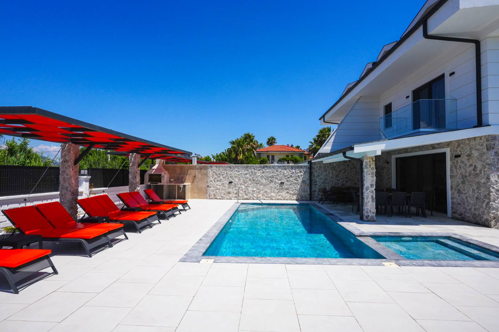 Ortaca Dalyan'da Sakin Konumda, Özel Havuzlu, İkiz Villa 45892 — 2