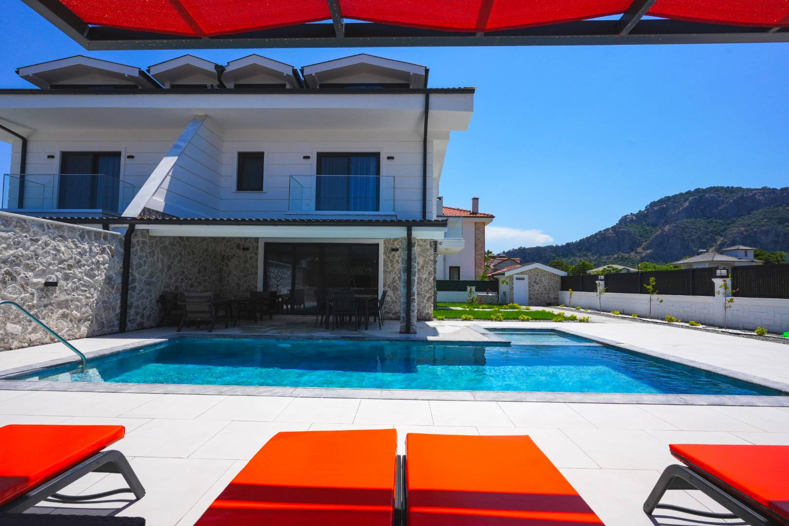 Ortaca Dalyan'da Sakin Konumda, Özel Havuzlu, İkiz Villa 45892 — 5