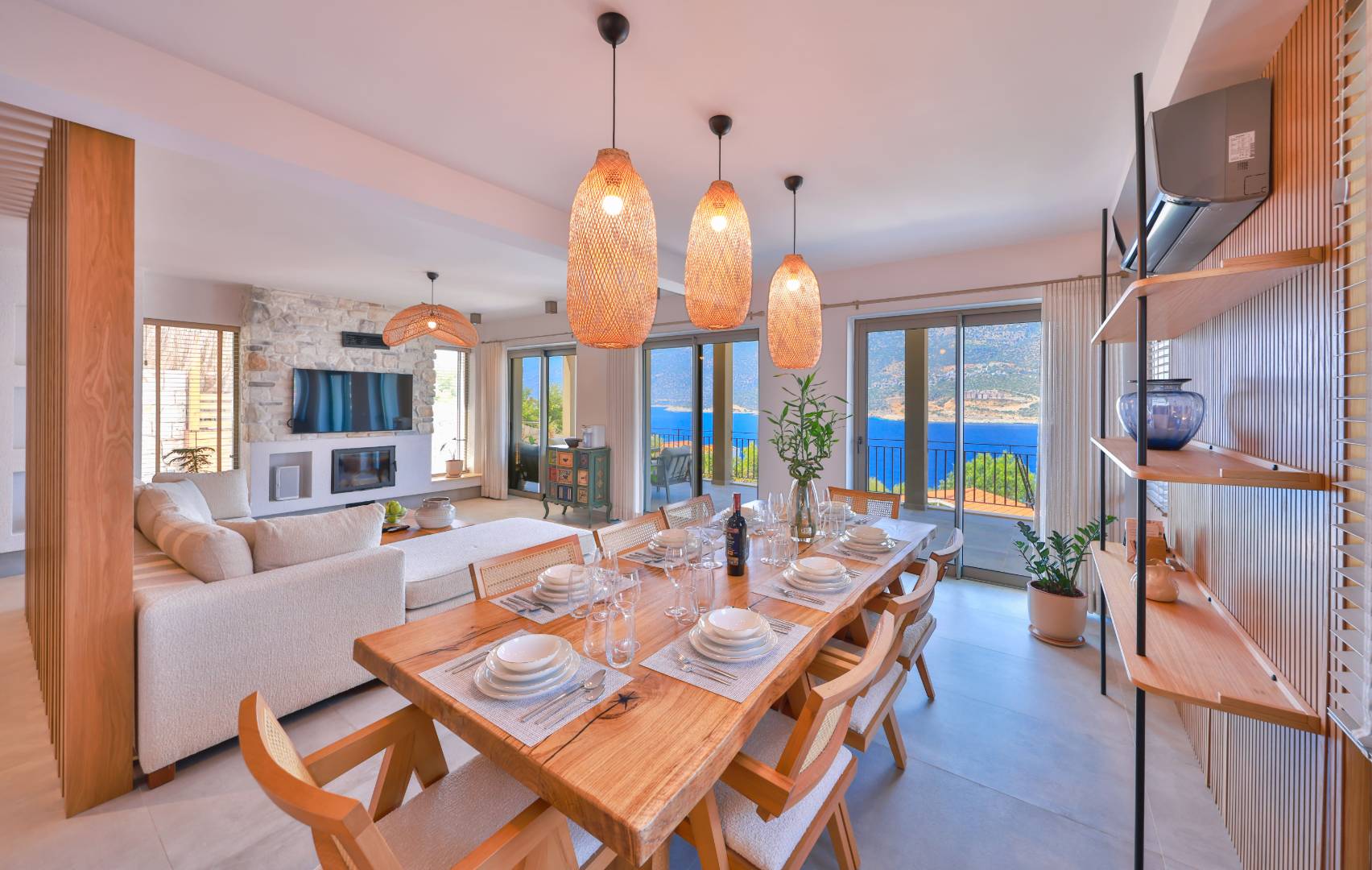 Kaş Andifli'de Muhteşem Deniz Manzaralı, Özel Havuzlu, 6 Kişilik Villa 46071 — 7