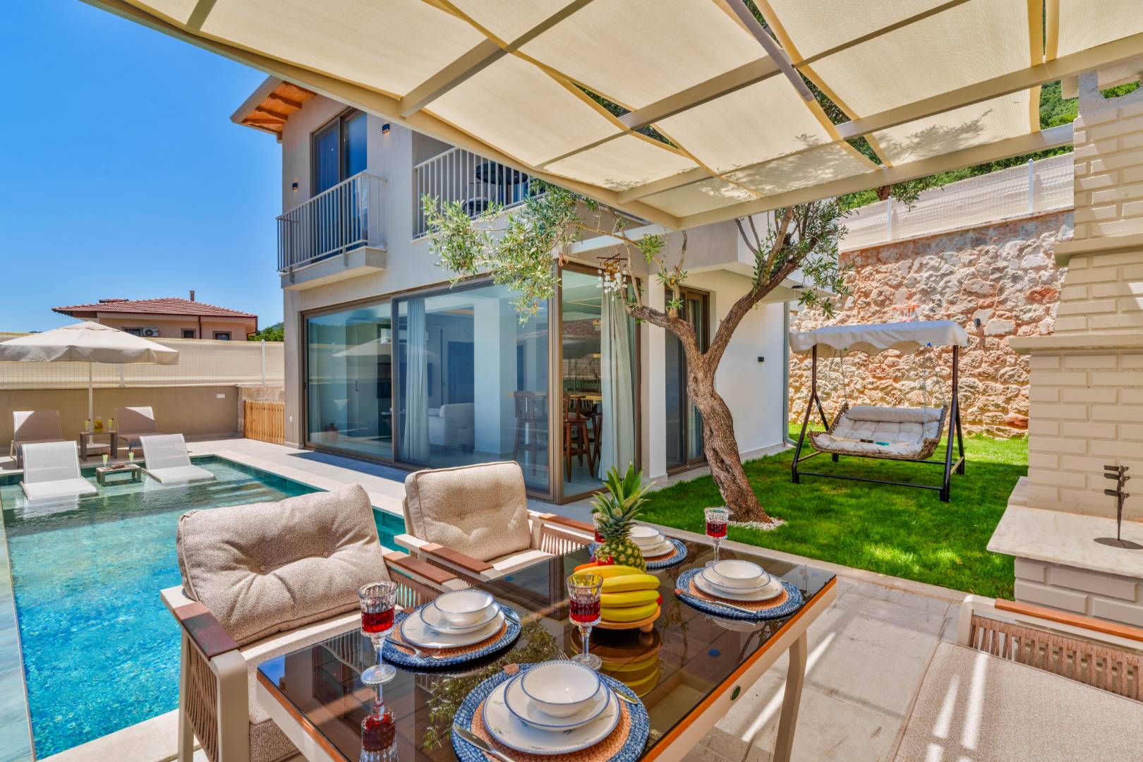 Kaş Çukurbağ'da Huzurlu Doğada, Özel Havuzlu, Kiralık Villa 45893 — 6