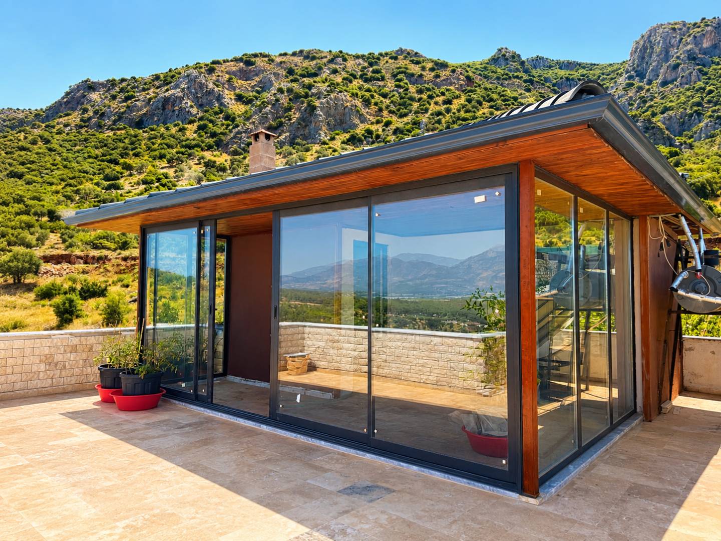 Kaş Palamut'da Enfes Doğa Manzaralı, Özel Havuzlu, Geniş Villa