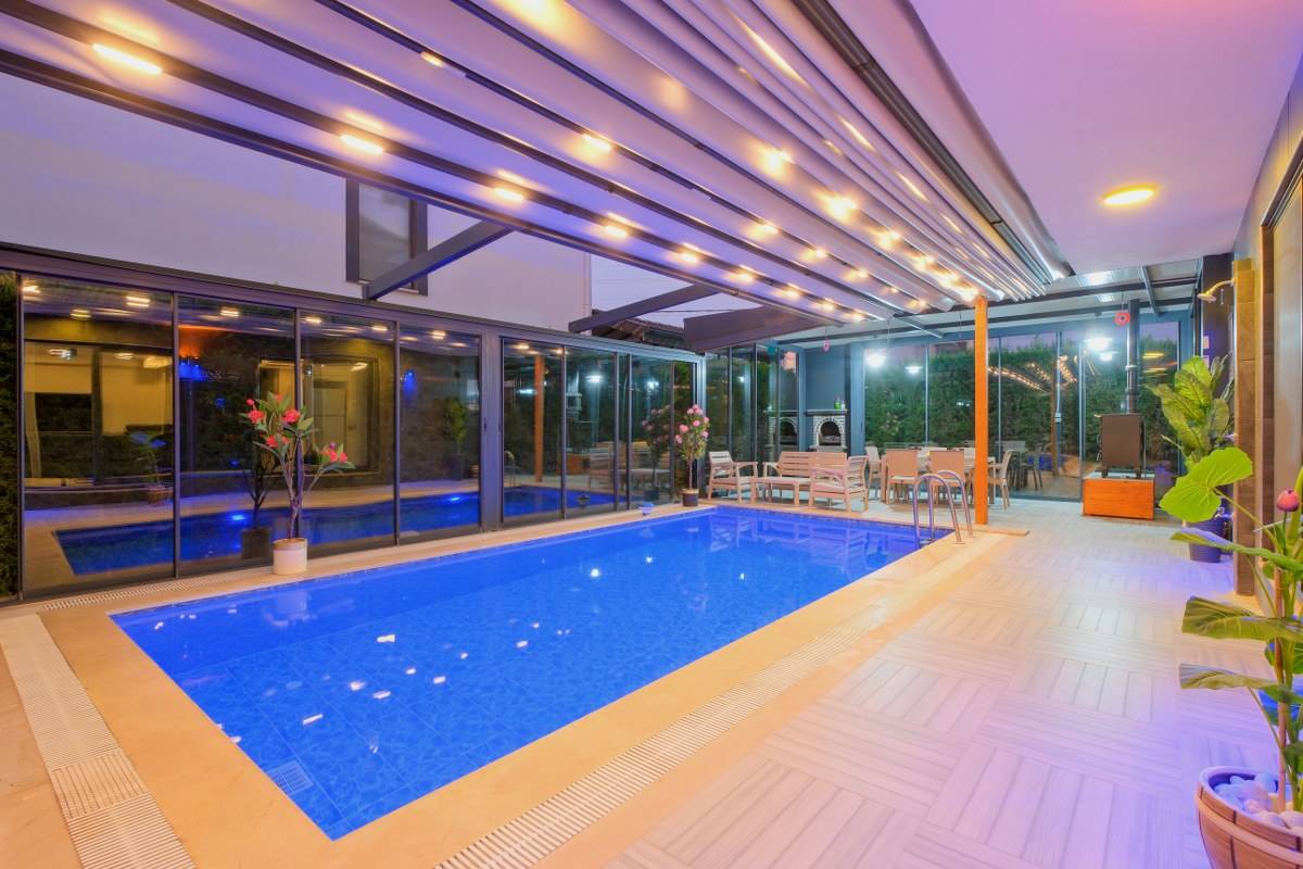 Fethiye Karaçulha'da Modern Tasarıma Sahip, Özel Havuzlu, Saunalı, Hamamlı Villa 45781 — 4
