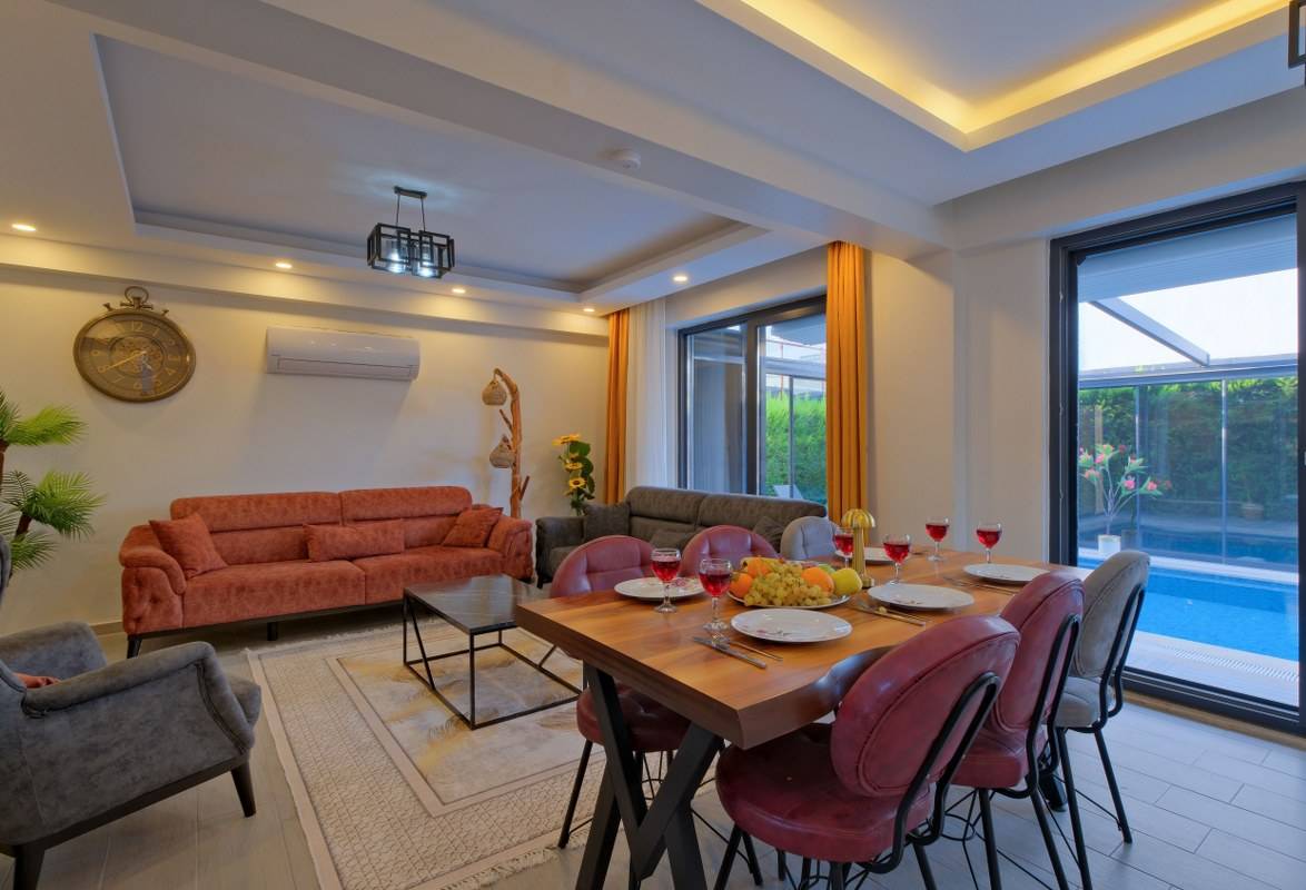 Fethiye Karaçulha'da Modern Tasarıma Sahip, Özel Havuzlu, Saunalı, Hamamlı Villa 45781 — 6