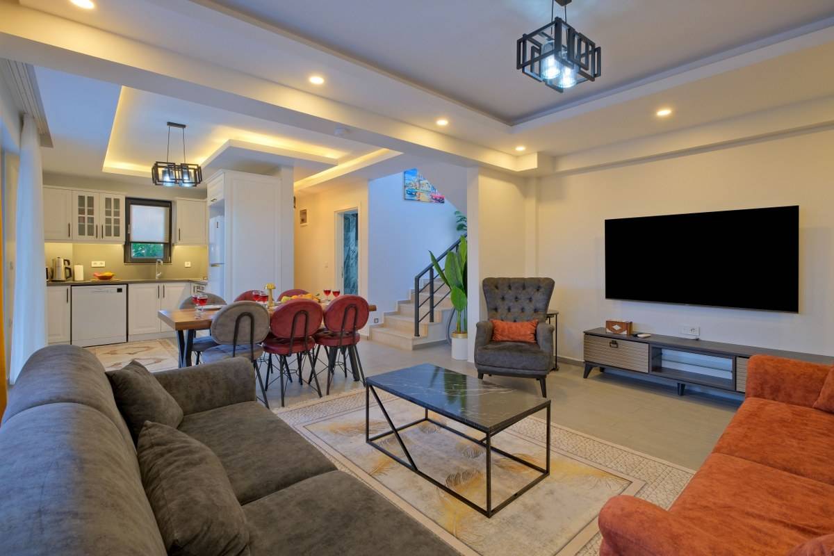 Fethiye Karaçulha'da Modern Tasarıma Sahip, Özel Havuzlu, Saunalı, Hamamlı Villa 45781 — 8