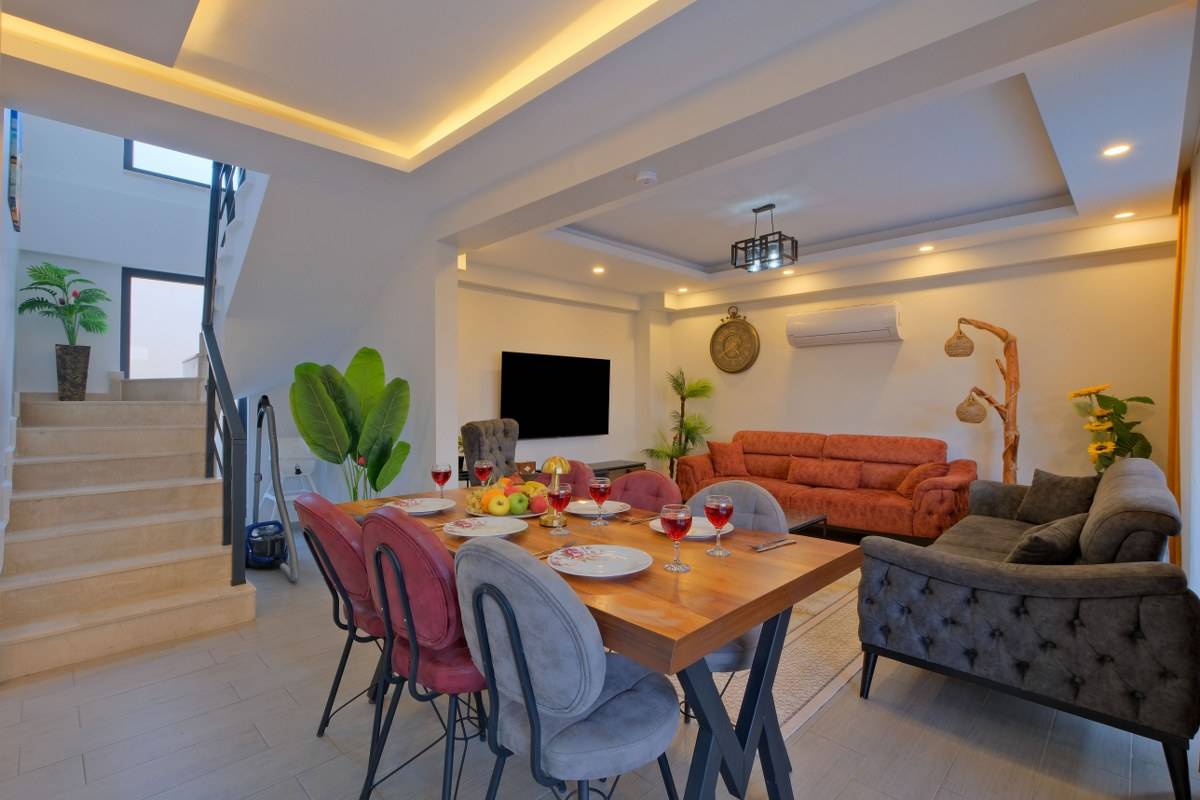 Fethiye Karaçulha'da Modern Tasarıma Sahip, Özel Havuzlu, Saunalı, Hamamlı Villa 45781 — 9