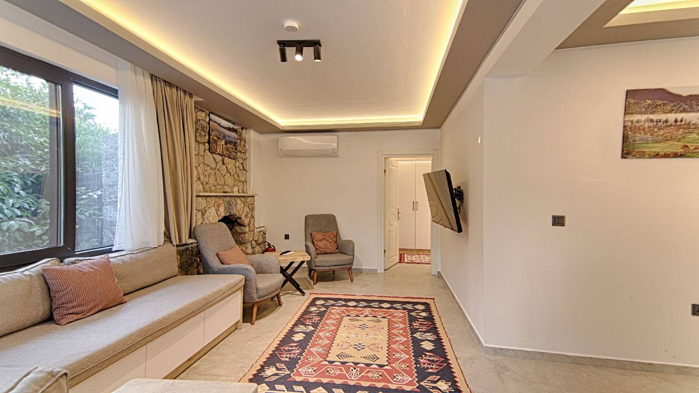 Fethiye Kayaköy'de Sakin Konumda, Özel Havuzlu, Kiralık Villa 46075 — 9