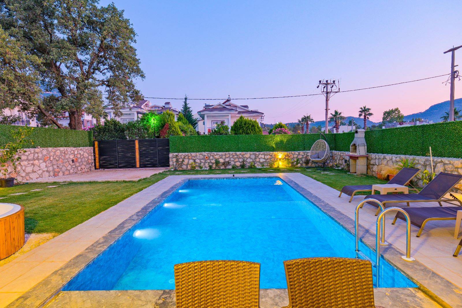 Fethiye Ölüdeniz'de Merkezi Konumda, Özel Havuzlu, Jakuzili Villa 45779 — 6