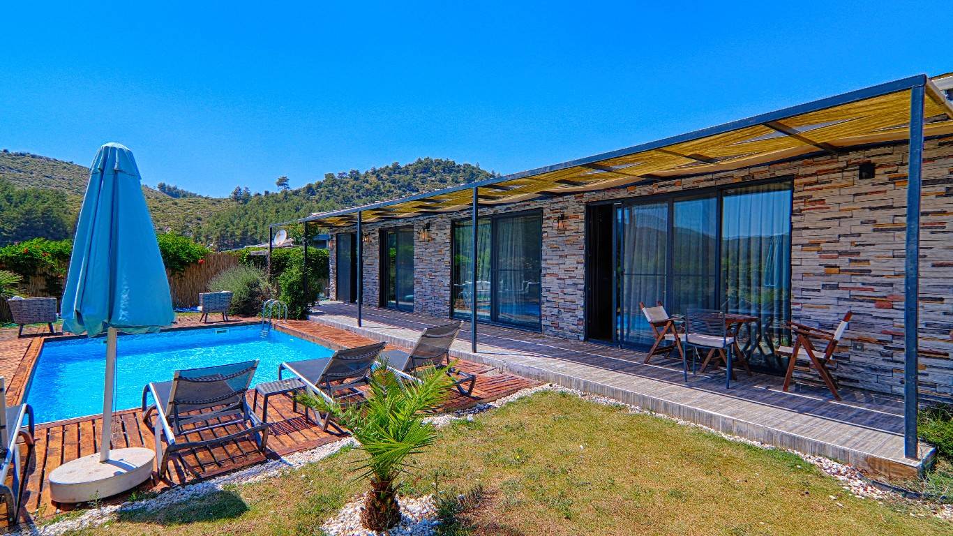 Fethiye Ölüdeniz'de Site İçerisinde, Özel Havuzlu, 3+1 Villa 46246 — 2