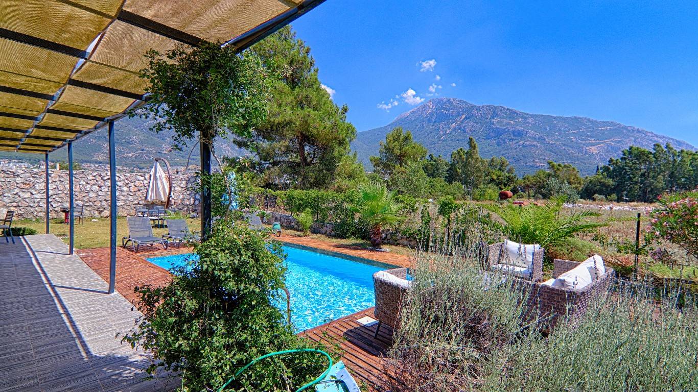 Fethiye Ölüdeniz'de Site İçerisinde, Özel Havuzlu, 3+1 Villa 46246 — 4