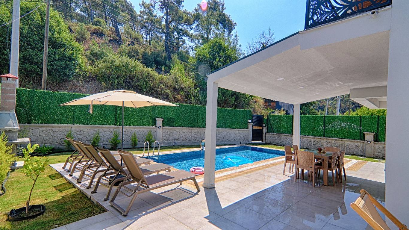 Göcek İnlice'de Sakin Konumda, Özel Havuzlu, İkiz Villa 45811 — 3