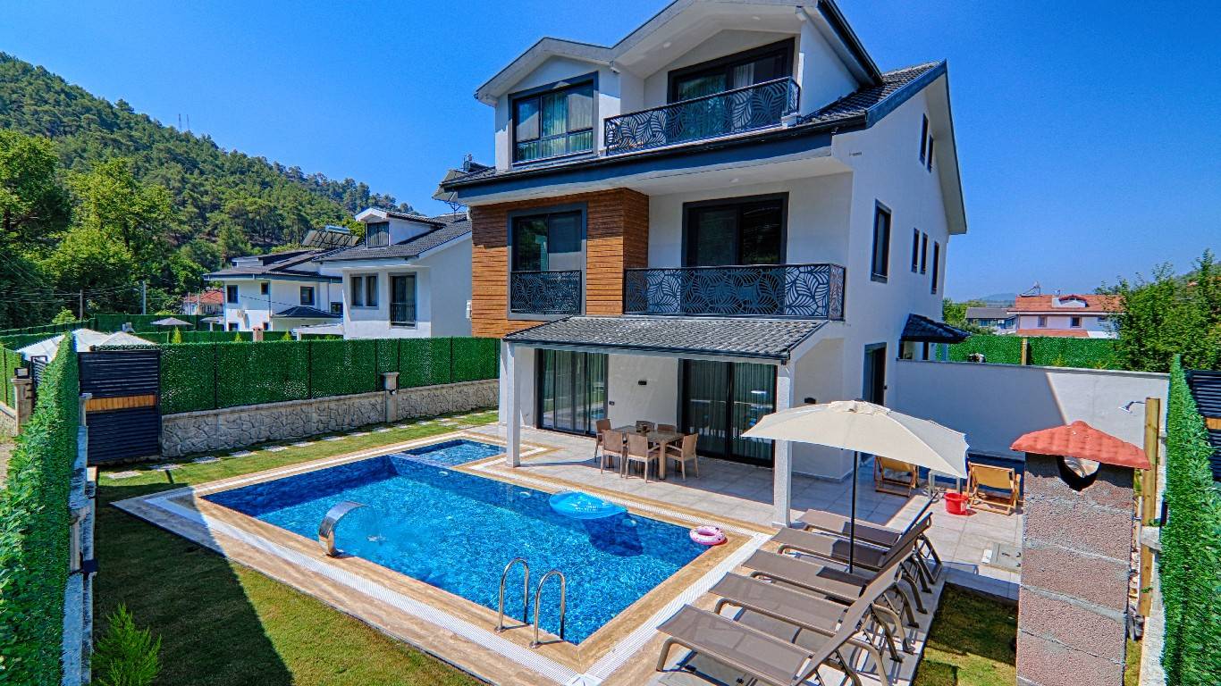 Göcek İnlice'de Sakin Konumda, Özel Havuzlu, İkiz Villa 45811 — 5