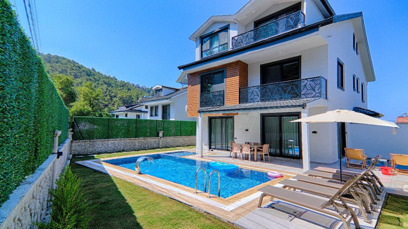 Göcek İnlice'de Sakin Konumda, Özel Havuzlu, İkiz Villa 45811 — 7