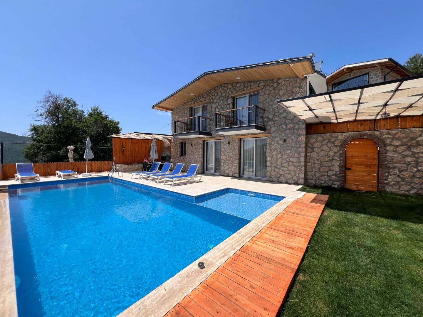 Kaş Sarıbelen'de Doğa İle İç İçe, Özel Havuzlu, 3+1 Villa 45885 — 8