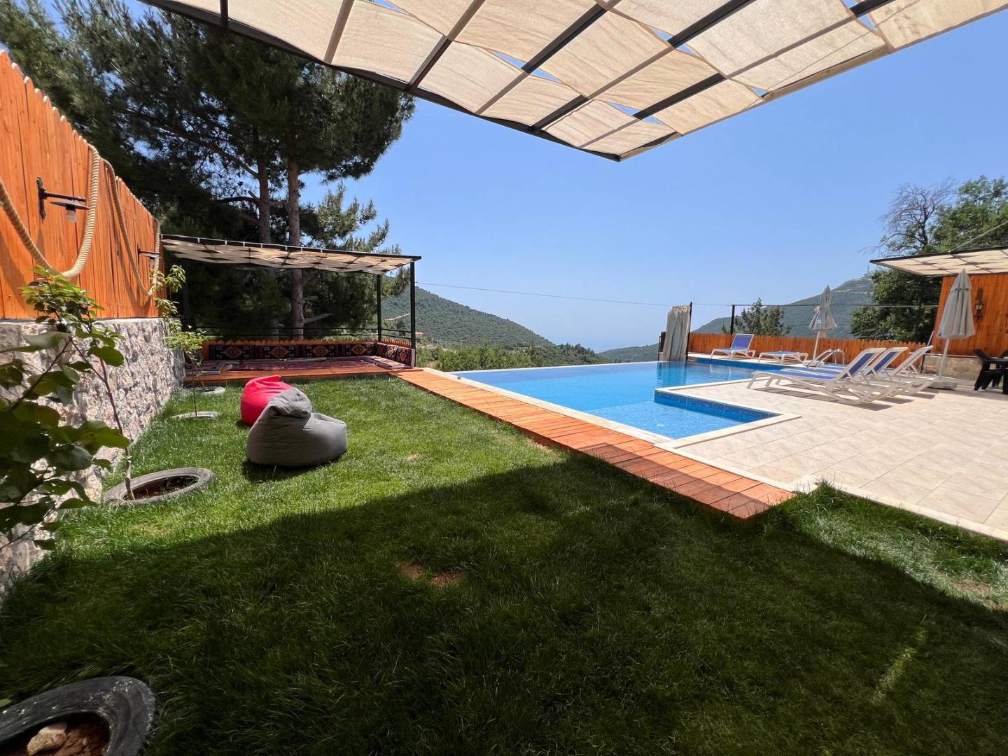 Kaş Sarıbelen'de Doğa İle İç İçe, Özel Havuzlu, 3+1 Villa 45885 — 4