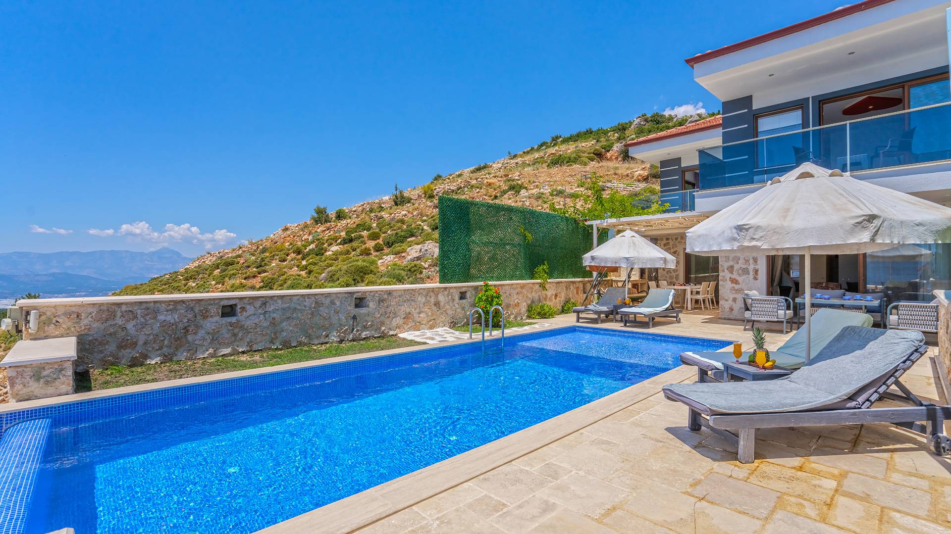 Kaş İslamlar'da Kartpostallık Manzaralı, Özel Havuzlu, 2+1 Villa 46002 — 2