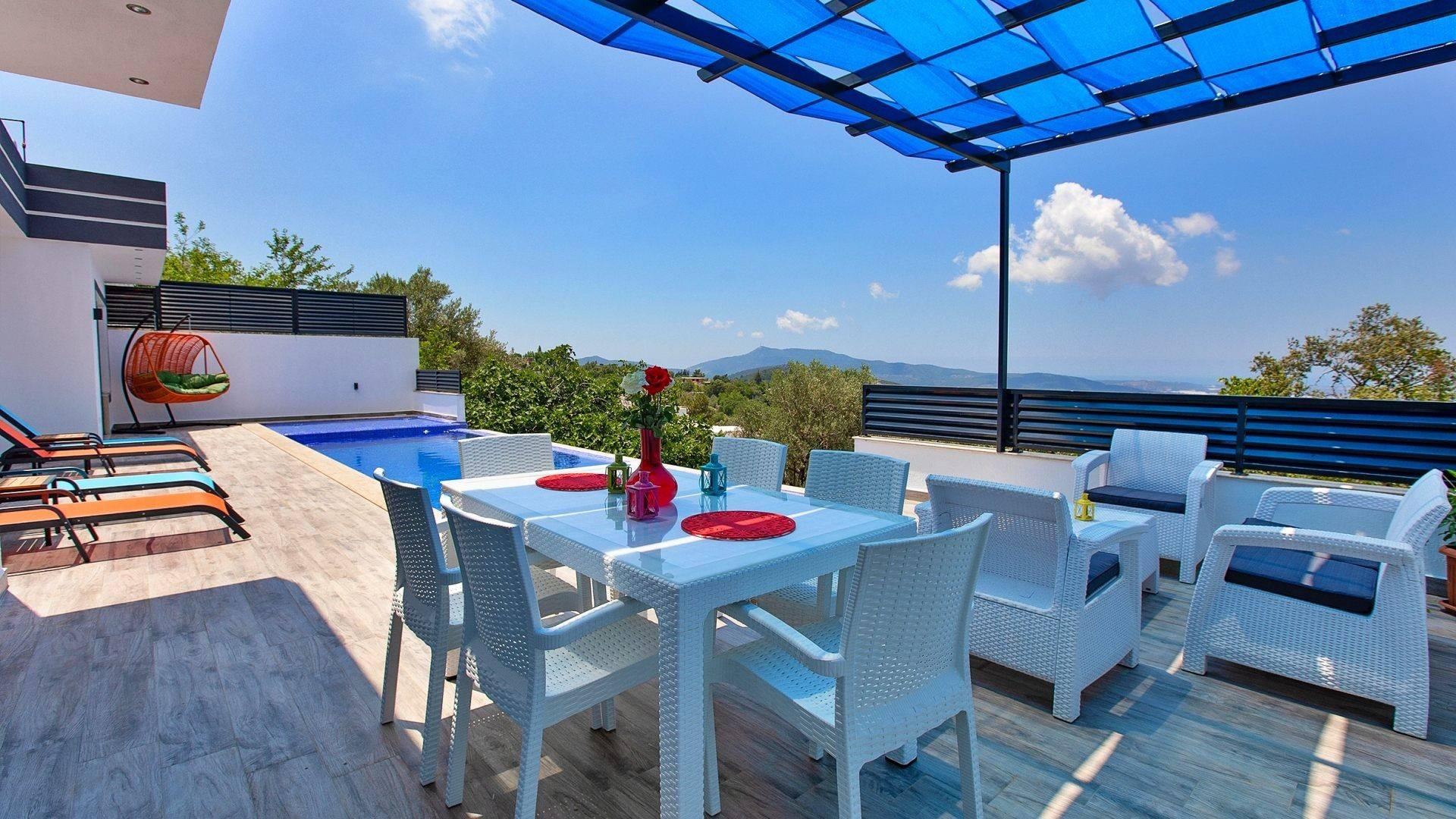 Kaş Üzümlü'de Muhteşem Doğa Manzaralı, Özel Havuzlu, Jakuzili, Huzurlu Villa 45712 — 3