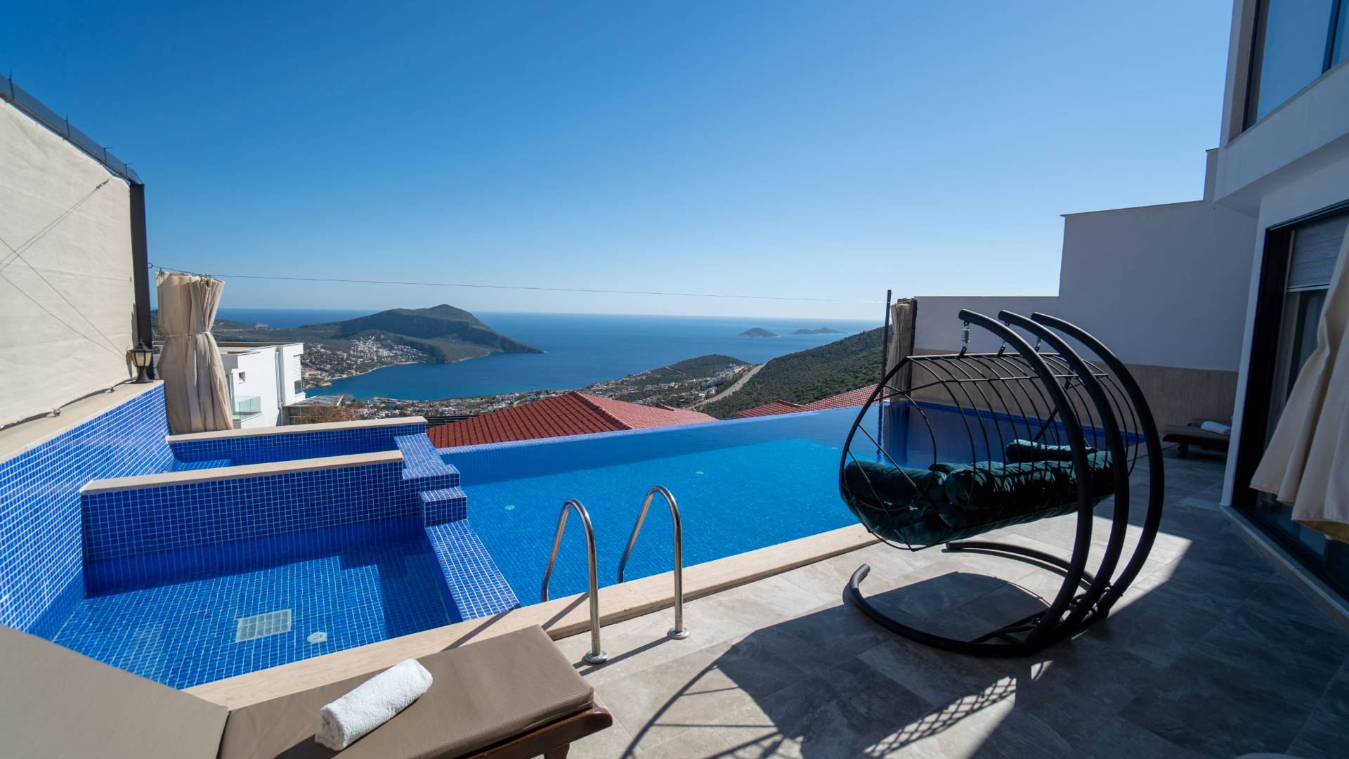 Kaş Akbel 'de Panoramik Deniz Manzaralı, Özel Havuzlu, Lüks Villa 45742 — 3