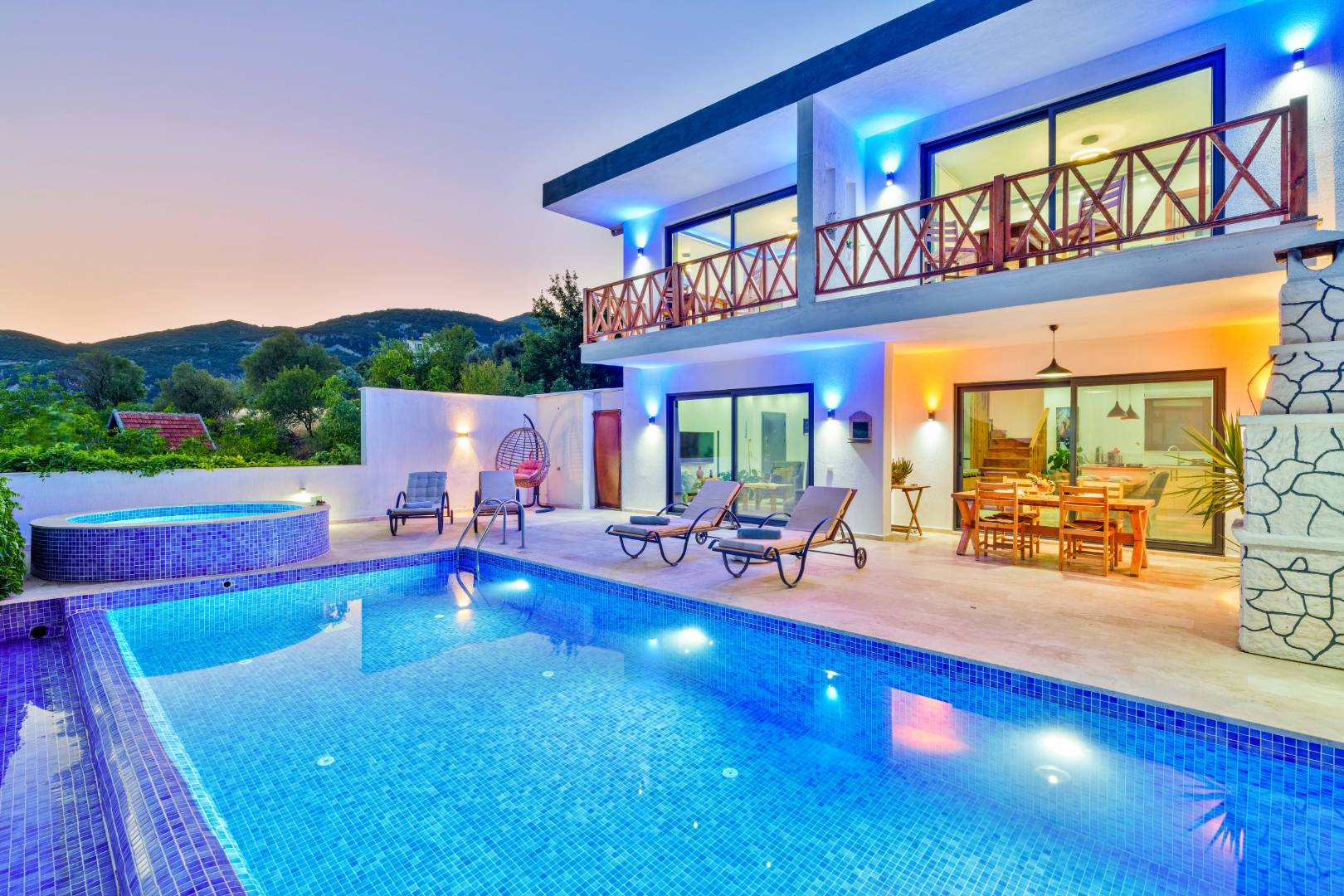 Kalkan İkizce'de Muhteşem Dağ Manzaralı, Özel Havuzlu, Şık Villa 34817 — 2