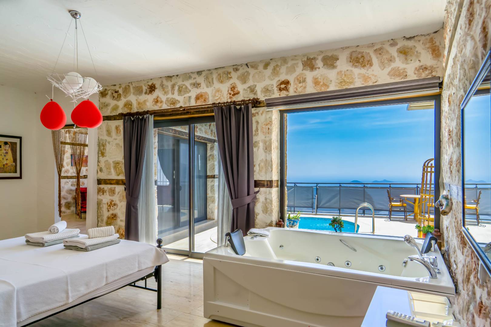 Kalkan Kördere'de Eşsiz Deniz Manzaralı, Özel Havuzlu, Balayı Villası