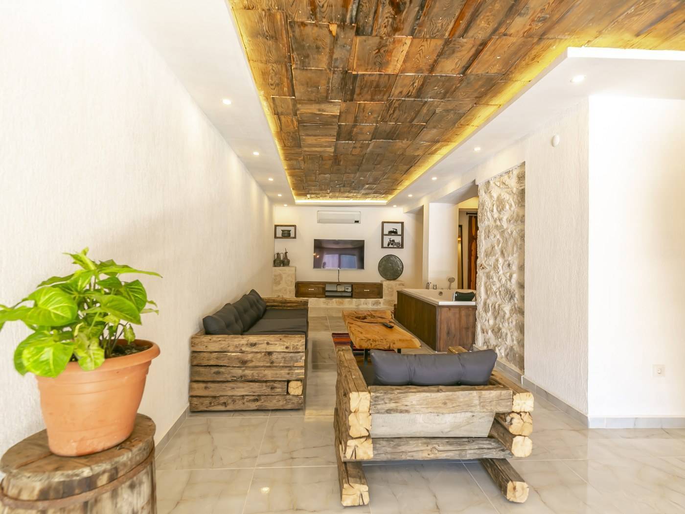 Kaş İslamlar'da Huzurlu Doğada, Özel Havuzlu, Jakuzili Villa 45341 — 8