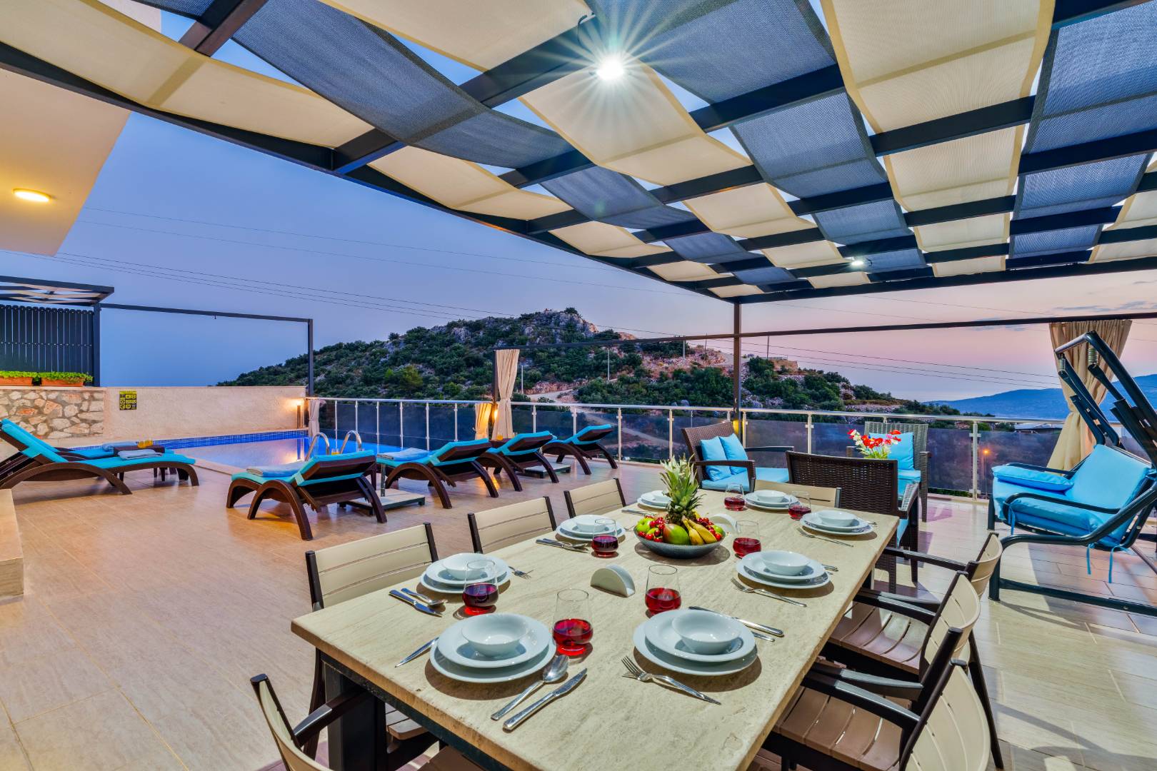 Kaş Bezirgan'da Deniz Manzaralı, Özel Havuzlu, 4+1 Villa 44471 — 8