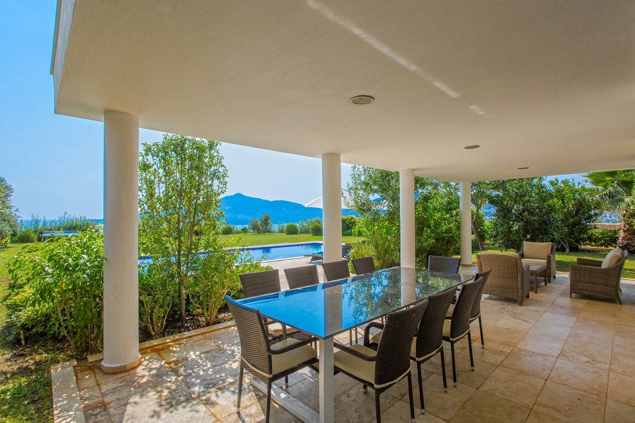 Kaş Bezirgan'da Harika Bahçeli ve Deniz Manzaralı, 11 Kişilik, Lüks Villa 46455 — 6