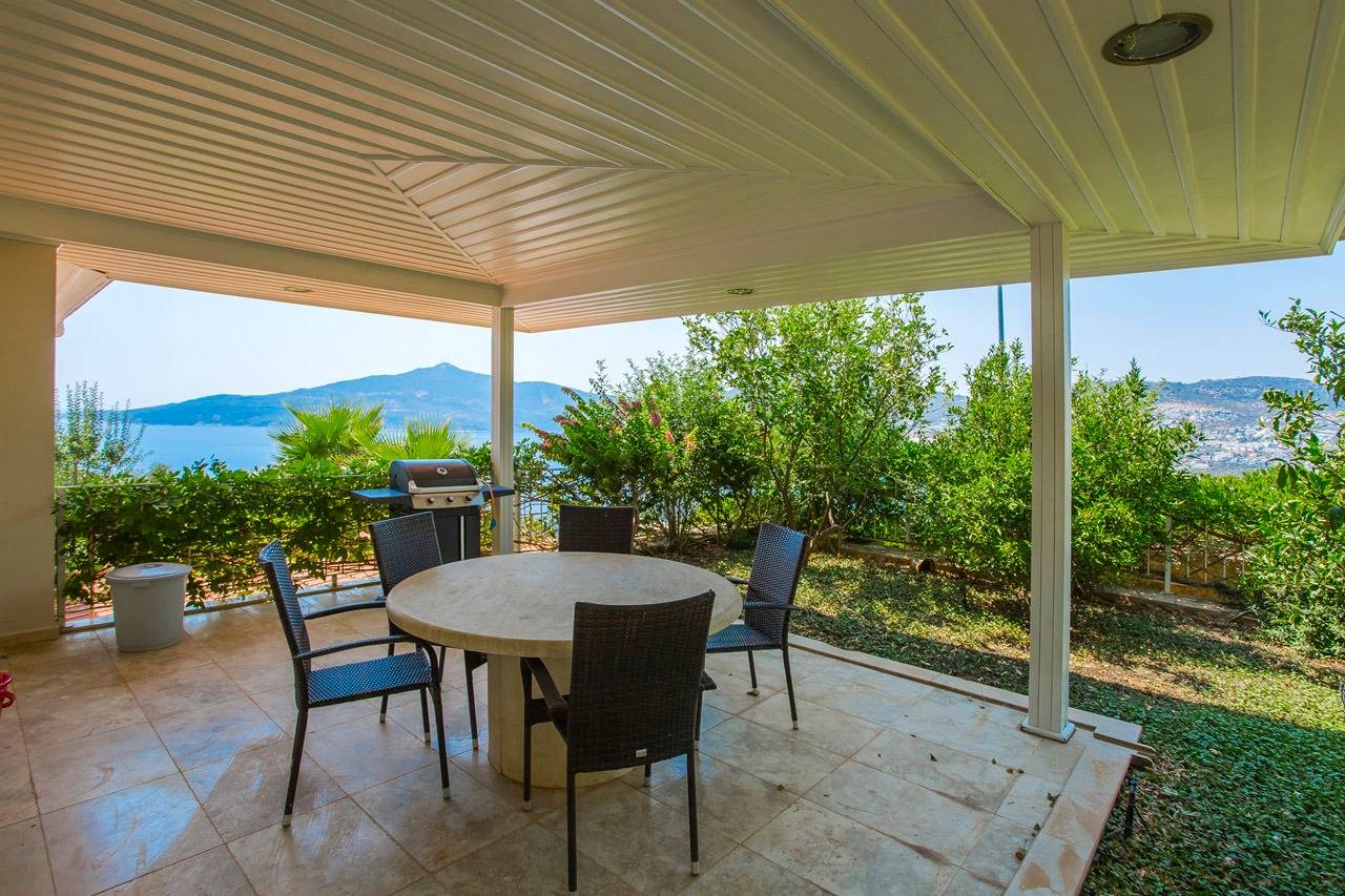 Kaş Bezirgan'da Harika Bahçeli ve Deniz Manzaralı, 11 Kişilik, Lüks Villa 46455 — 8