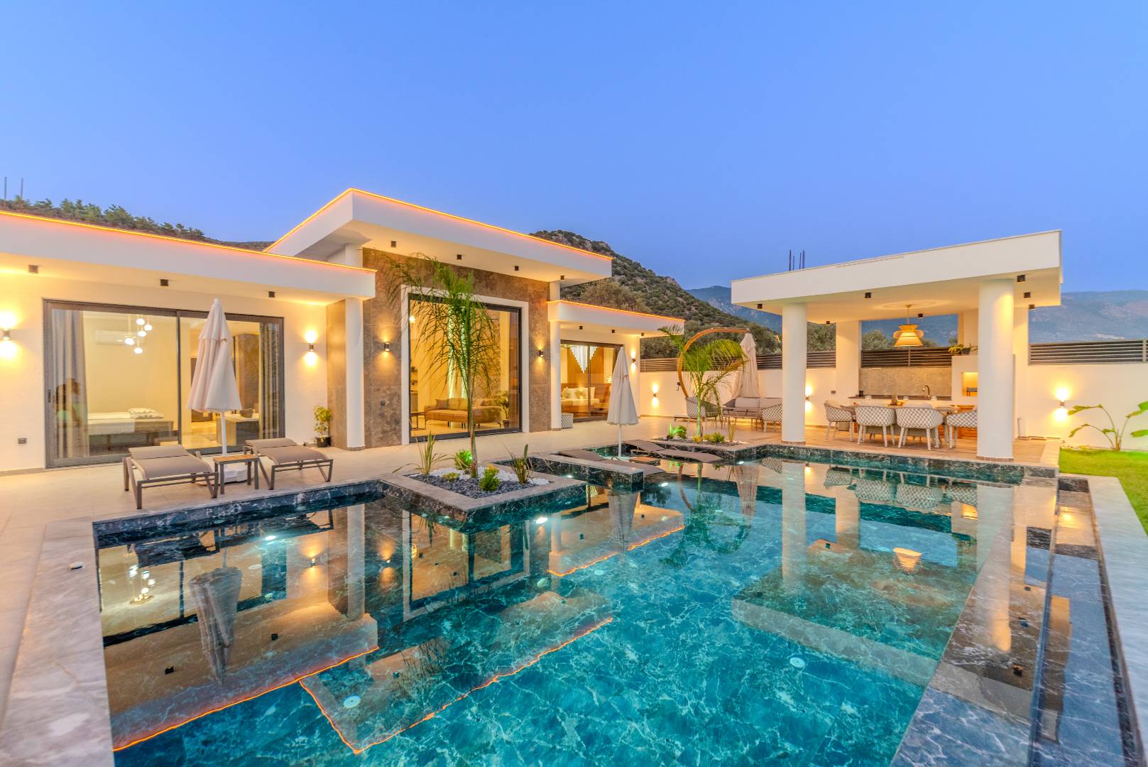 Kaş Çavdır'da Geniş Bahçeli, Özel Havuzlu, Saunalı Villa 46059 — 4