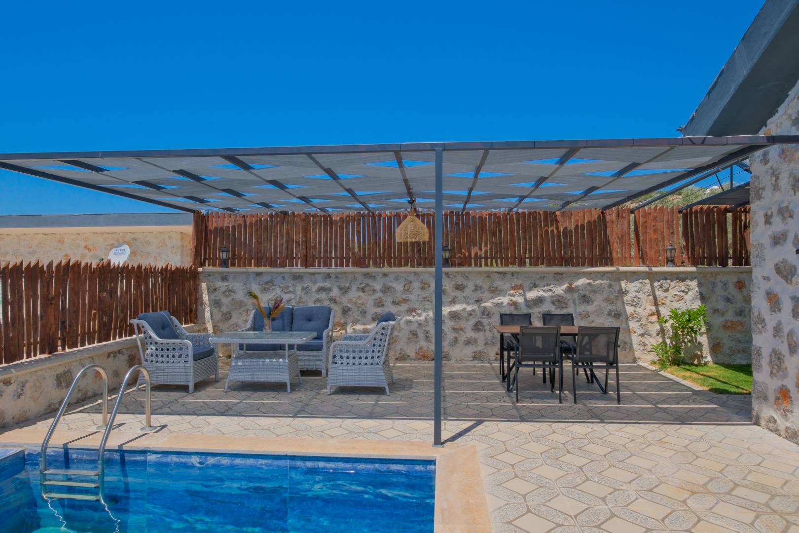 Kaş Çavdır'da Sakin Konumda, Özel Havuzlu, Balayı Villası 45805 — 6