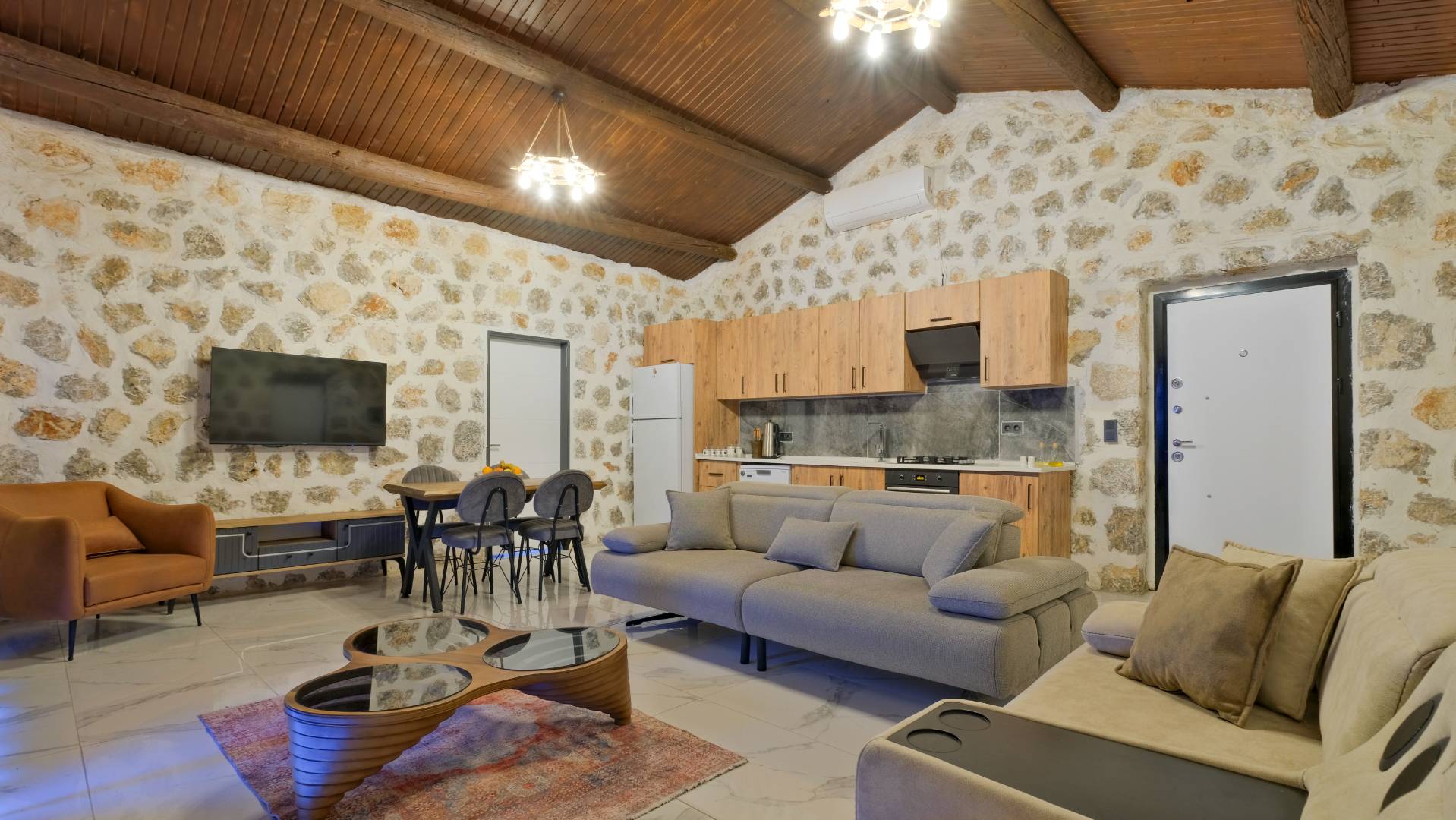 Kaş Çavdır'da Sakin Konumda, Özel Havuzlu, Balayı Villası 45805 — 9