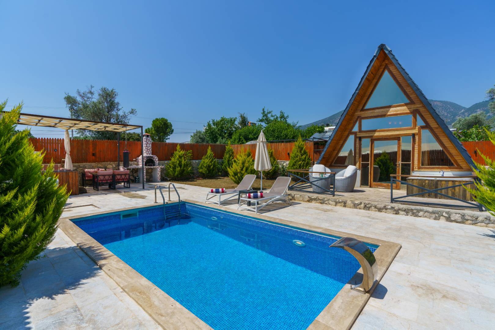 Kaş Çayköy'de Benzersiz Doğada, Özel Havuzlu, Jakuzili Bungalov 45780 — 5