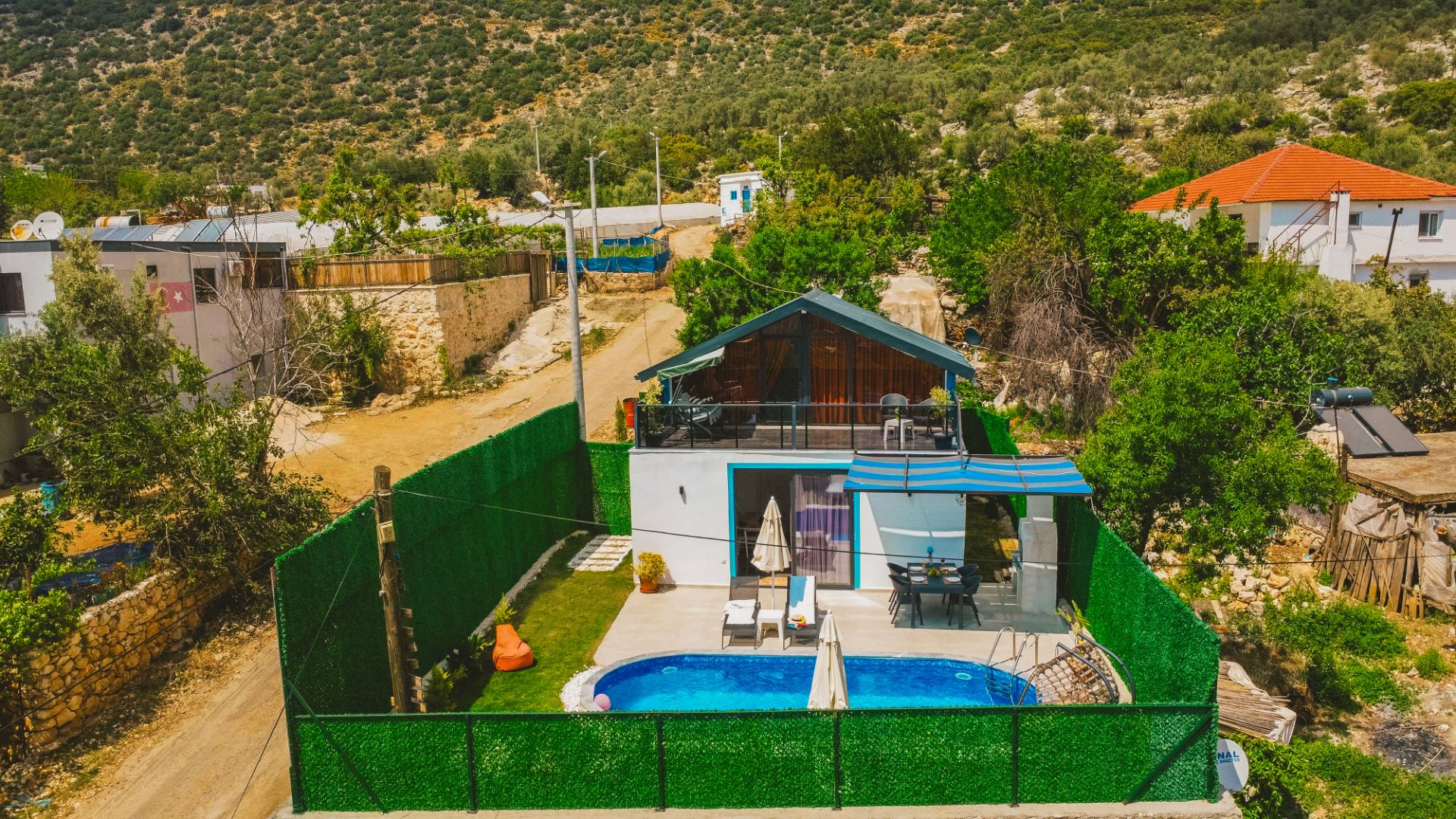 Kaş Çayköy'de Yemyeşil Doğada, Özel Havuzlu, Korunaklı Villa
