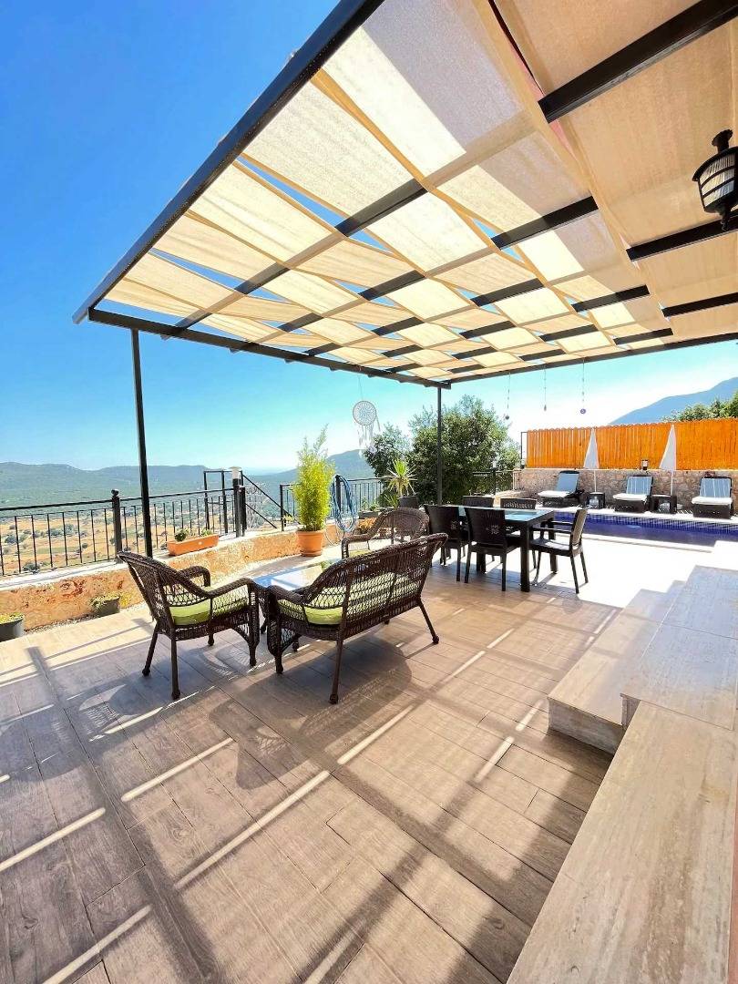 Kaş Çukurbağ'da Kalabalık Ailelere Uygun, Özel Havuzlu, Jakuzili Villa