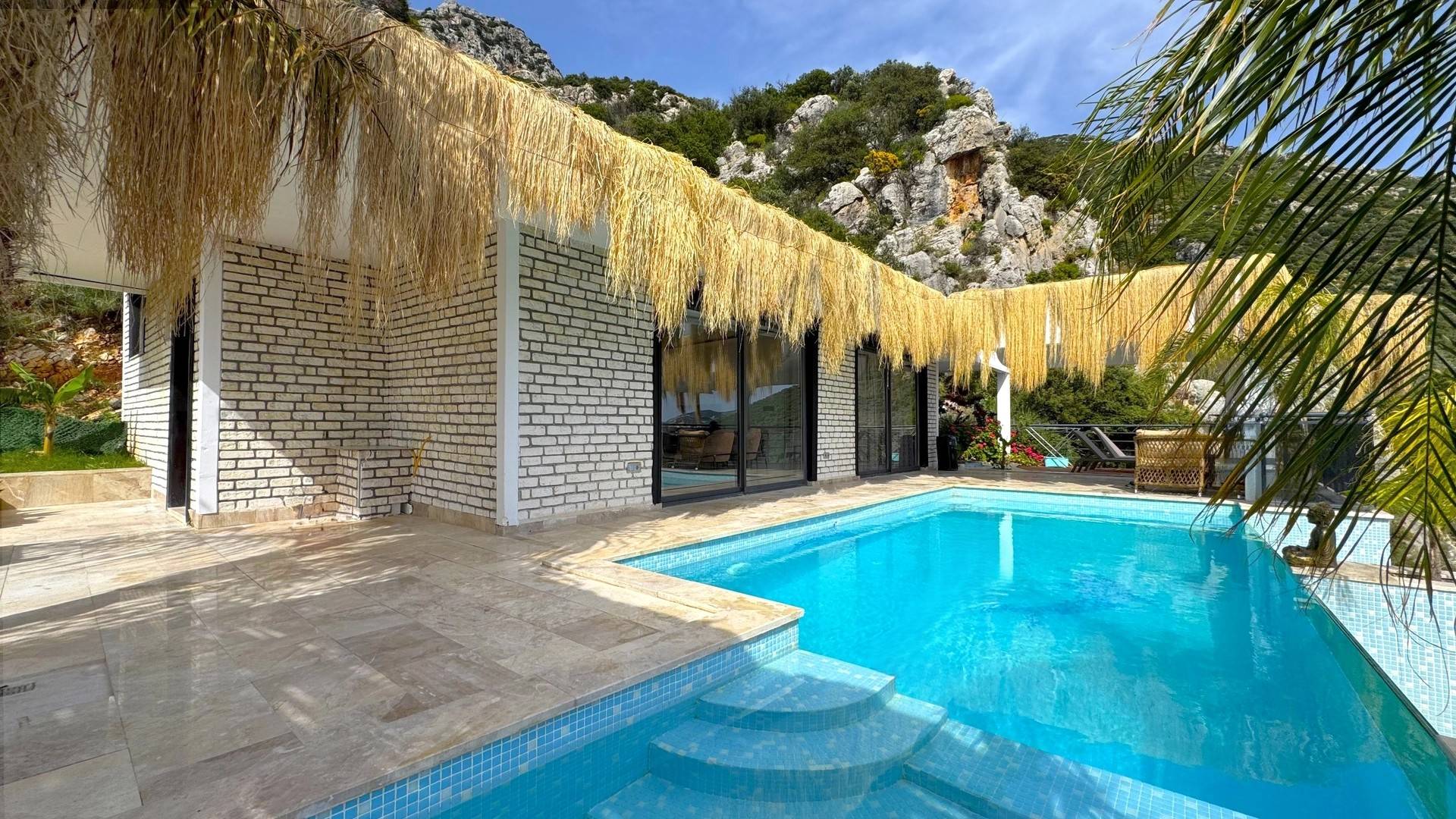 Kaş İslamlar'da Deniz Manzaralı, Sonsuzluk Havuzlu, 4 Kişilik Villa 46468 — 4