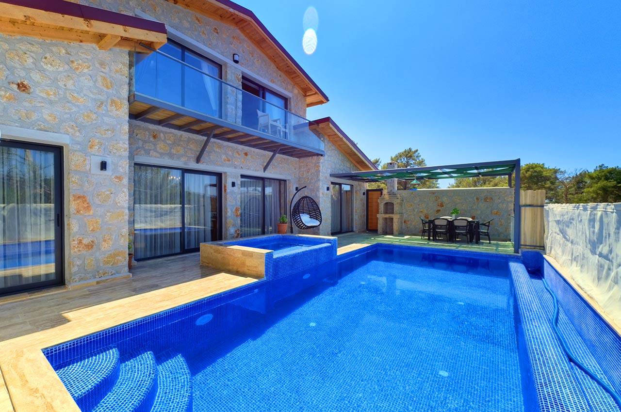 Kaş İslamlar'da Göz Alıcı Manzaraya Sahip, Özel Havuzlu, Kiralık Villa 45714 — 2