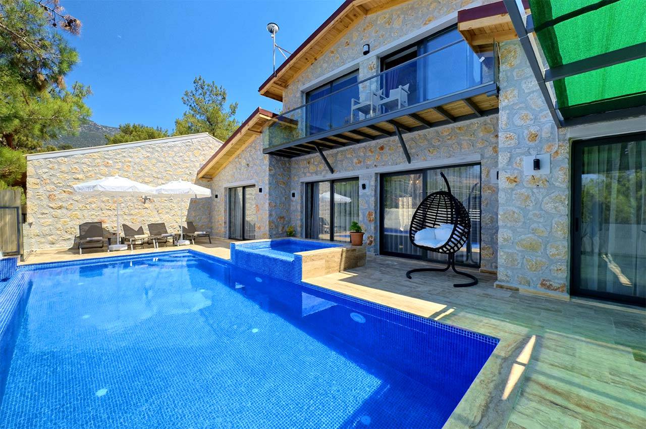 Kaş İslamlar'da Göz Alıcı Manzaraya Sahip, Özel Havuzlu, Kiralık Villa 45714 — 3