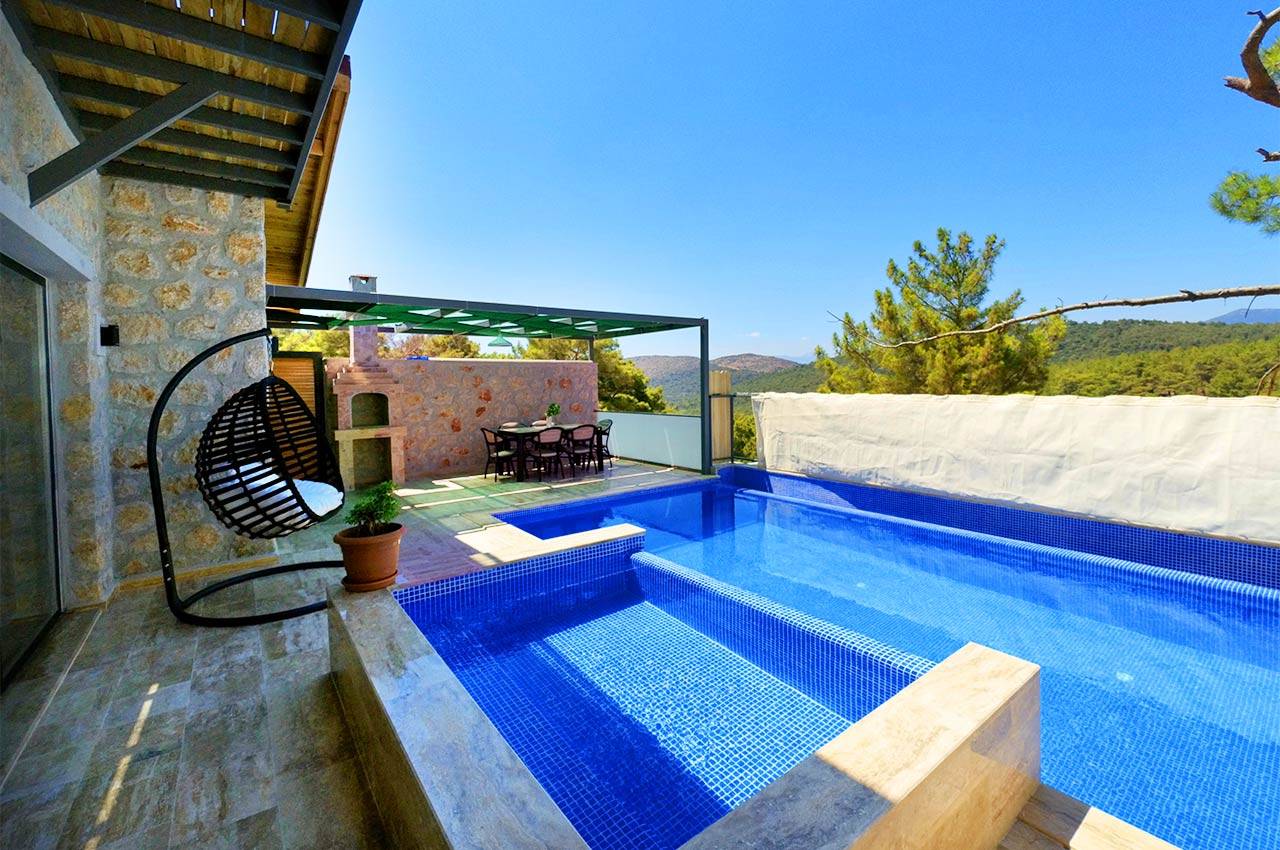 Kaş İslamlar'da Göz Alıcı Manzaraya Sahip, Özel Havuzlu, Kiralık Villa 45714 — 4