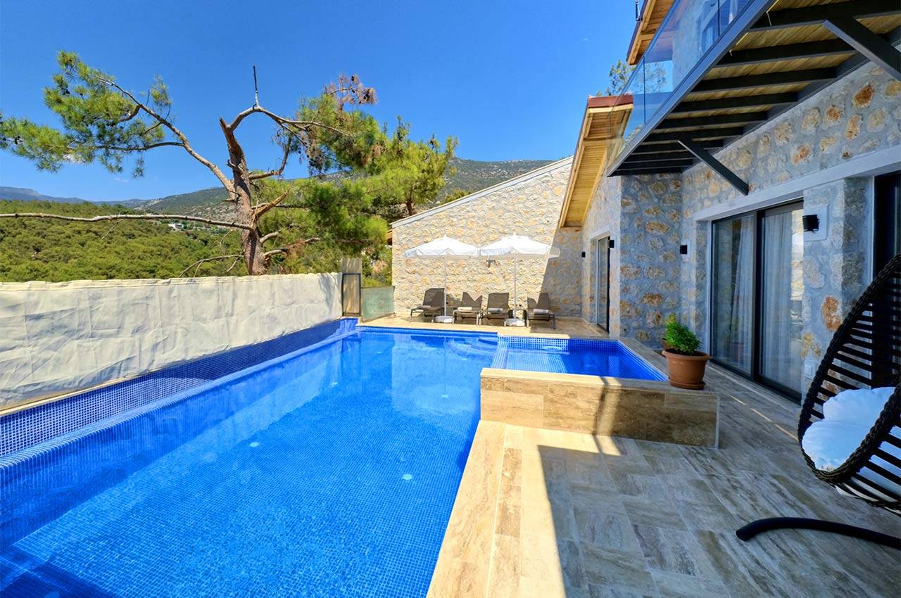 Kaş İslamlar'da Göz Alıcı Manzaraya Sahip, Özel Havuzlu, Kiralık Villa 45714 — 5
