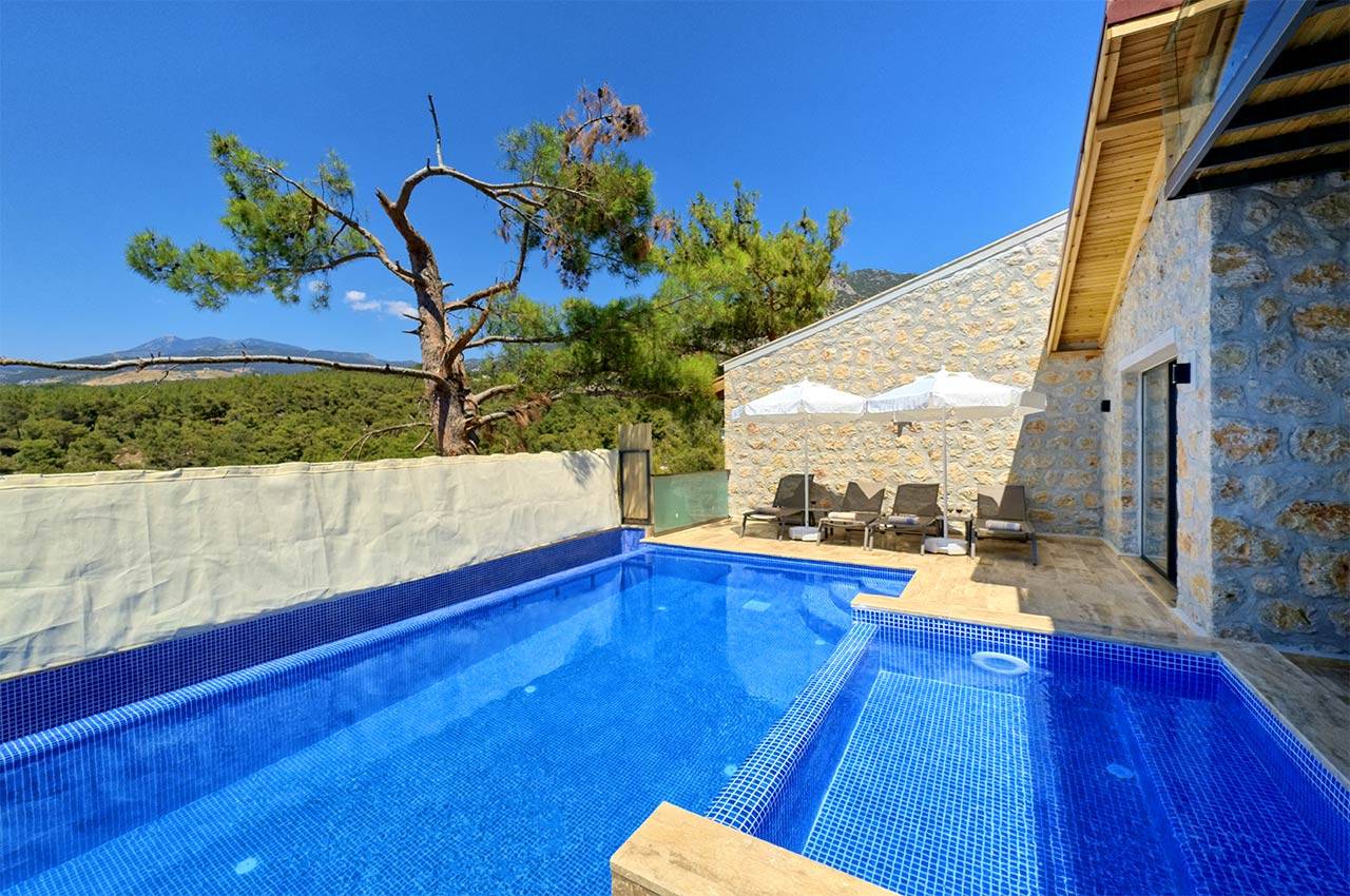 Kaş İslamlar'da Göz Alıcı Manzaraya Sahip, Özel Havuzlu, Kiralık Villa 45714 — 6