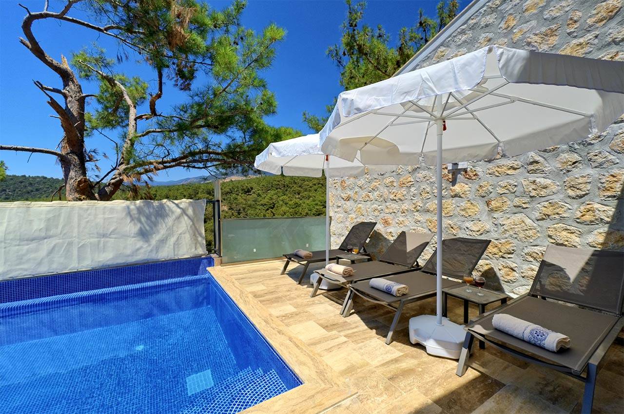Kaş İslamlar'da Göz Alıcı Manzaraya Sahip, Özel Havuzlu, Kiralık Villa 45714 — 7